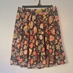 LuLaRoe Black Floral A-Line Skirt